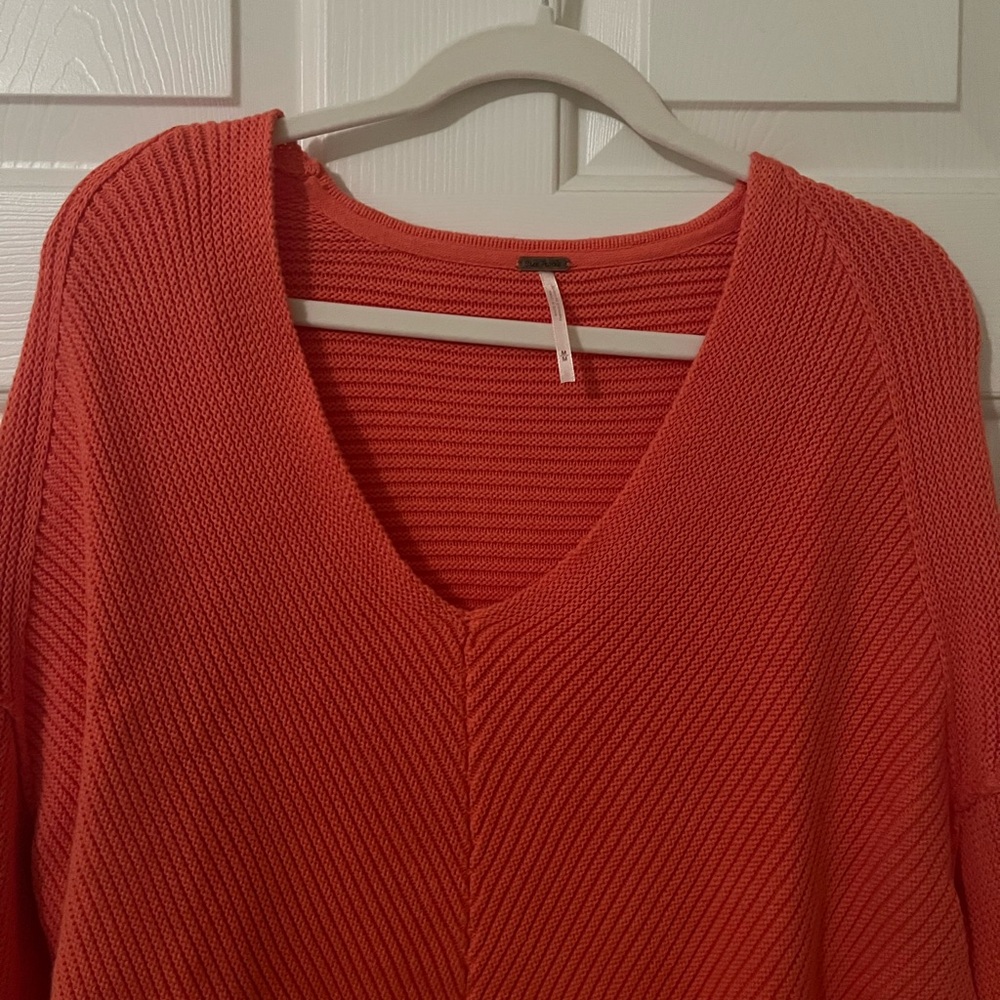 Free People Orange Sweater